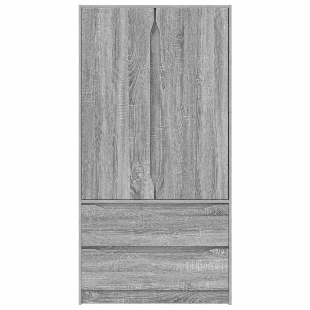 Badkamer Kast Grijs Sonoma 79,5 x 49 x 156 cm Bewerkt hout