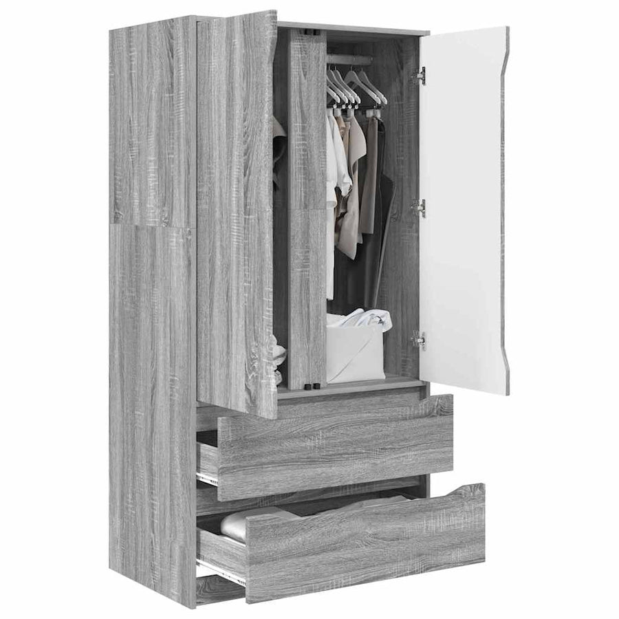 Badkamer Kast Grijs Sonoma 79,5 x 49 x 156 cm Bewerkt hout