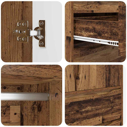 Badkamer Kast met lade Oud Hout 79,5 x 49 x 156 cm Bewerkt hout