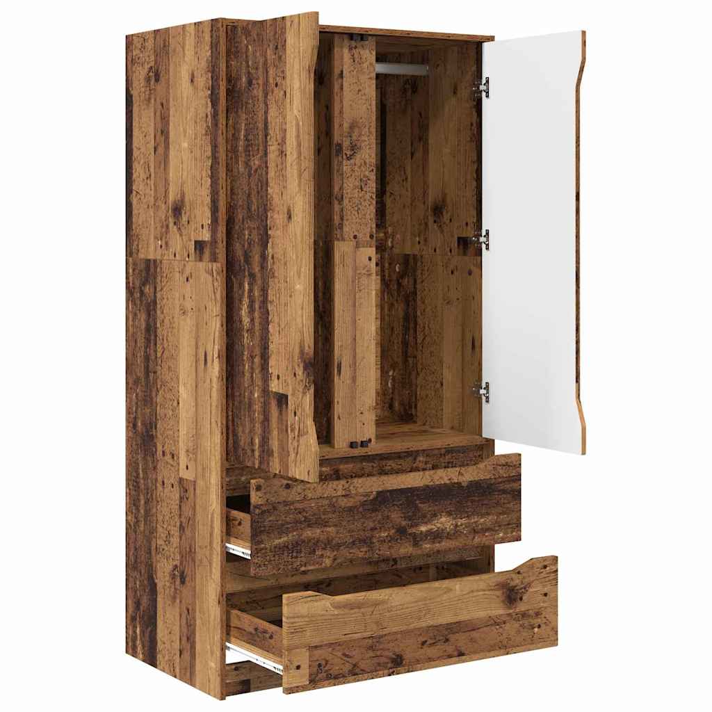 Badkamer Kast met lade Oud Hout 79,5 x 49 x 156 cm Bewerkt hout