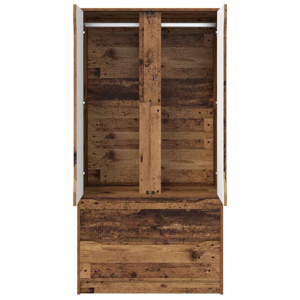 Badkamer Kast met lade Oud Hout 79,5 x 49 x 156 cm Bewerkt hout