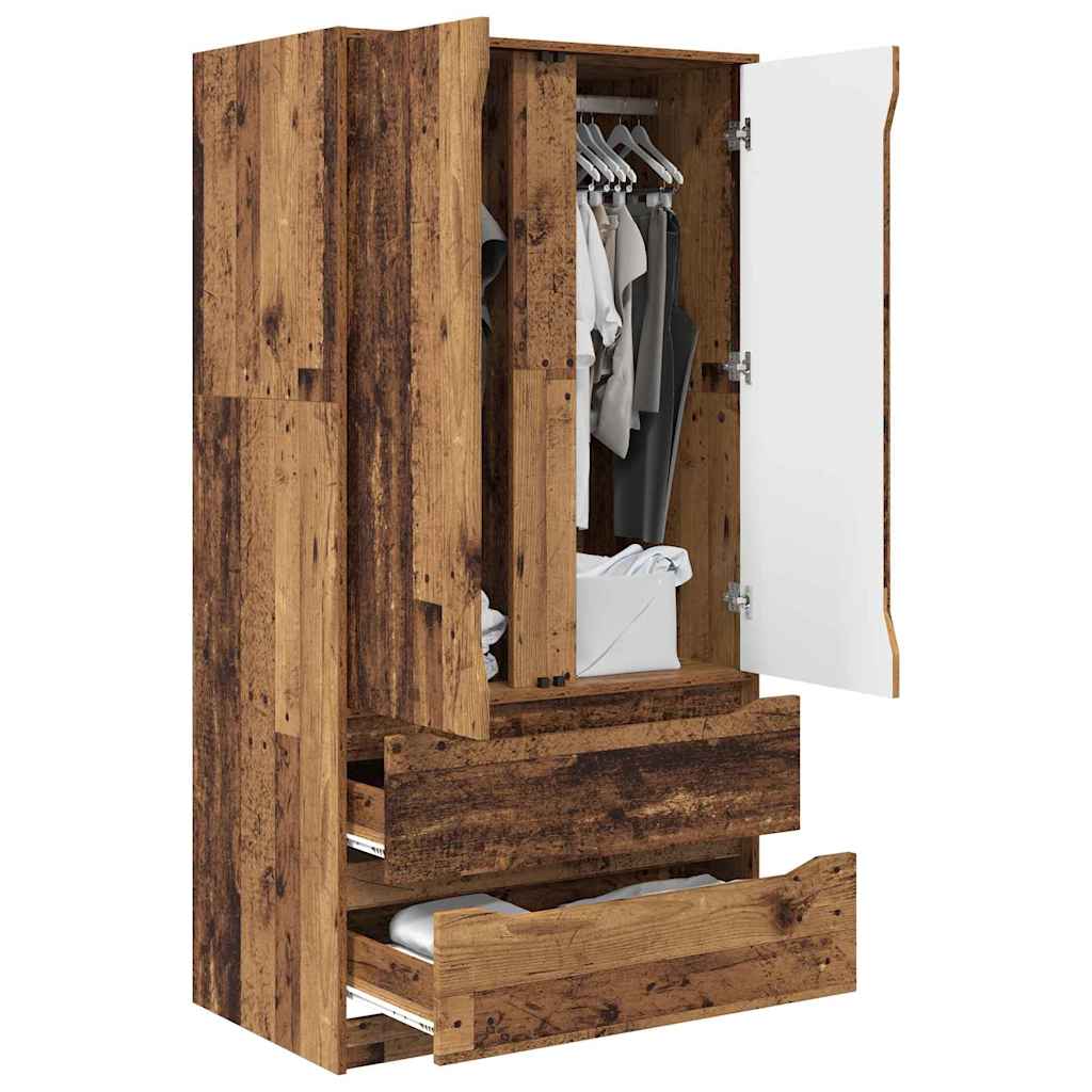 Badkamer Kast met lade Oud Hout 79,5 x 49 x 156 cm Bewerkt hout