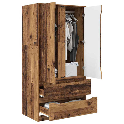 Badkamer Kast met lade Oud Hout 79,5 x 49 x 156 cm Bewerkt hout