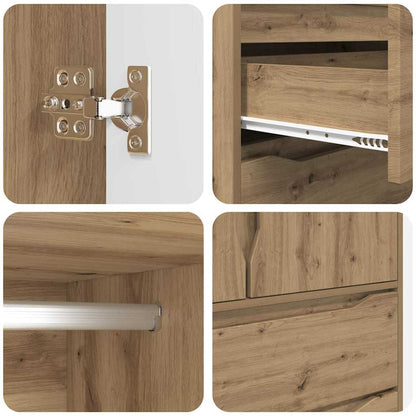 Badkamer Kast Artisan Eiken 79,5 x 49 x 156 cm Bewerkt hout