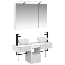 Badkamerkastenset 4 pcs Wit 100 x 14,5 x 70 cm Bewerkt hout