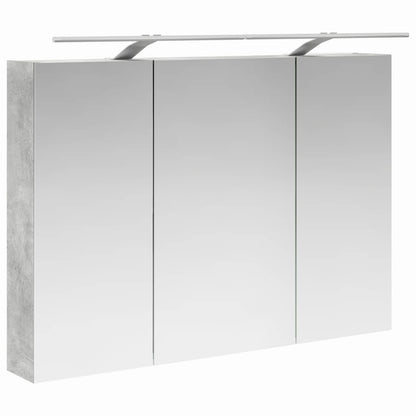 Badkamerkastenset 4 pcs Betongrijs 100 x 14,5 x 70 cm