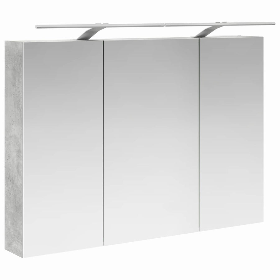 Badkamerkastenset 4 pcs Betongrijs 100 x 14,5 x 70 cm