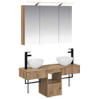 Badkamermeubelset 100x14,5x70 cm bewerkt hout