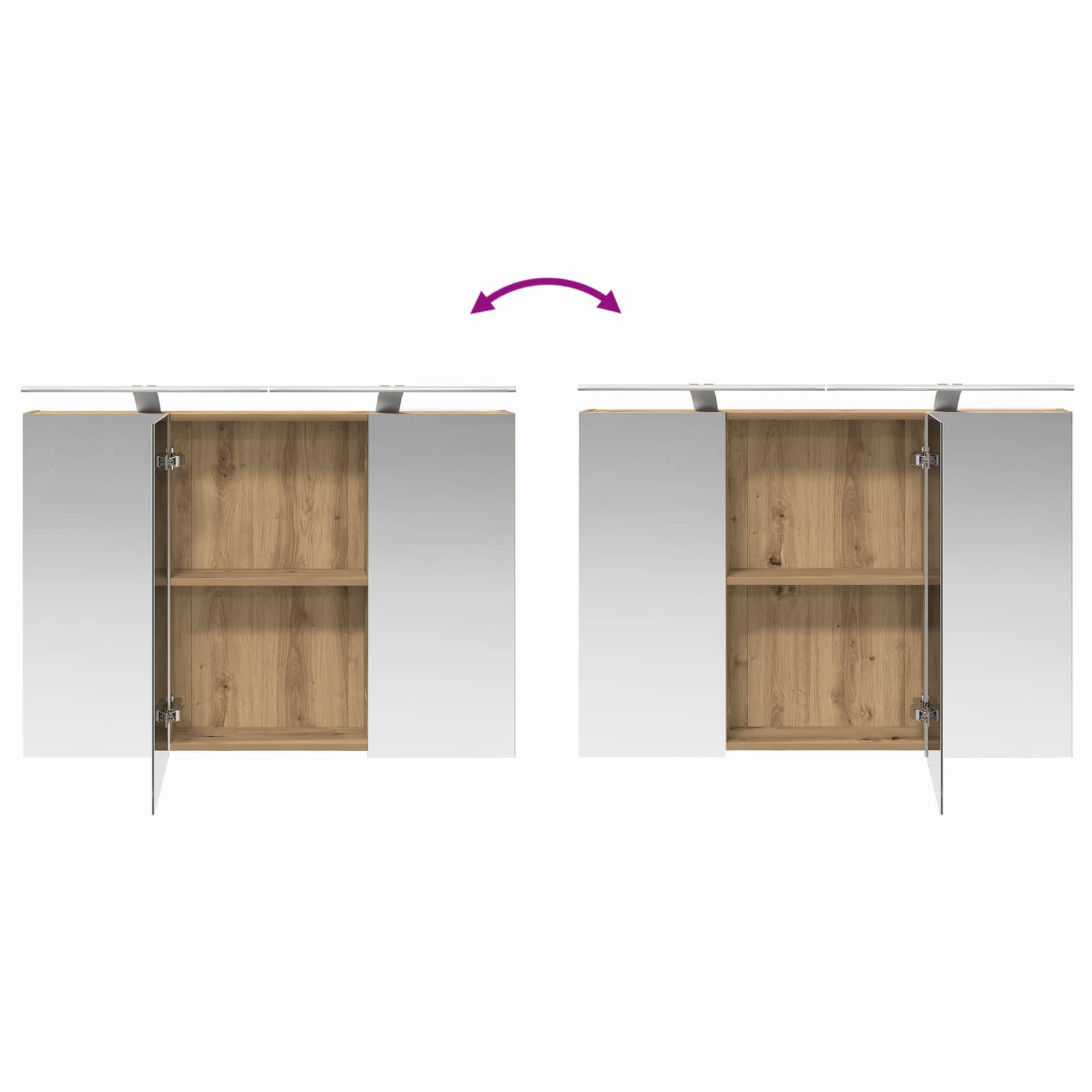 Badkamerkast set 4 pcs 100 x 14,5 x 70 cm Bewerkt hout