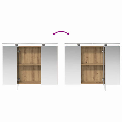 Badkamerkast set 4 pcs 100 x 14,5 x 70 cm Bewerkt hout
