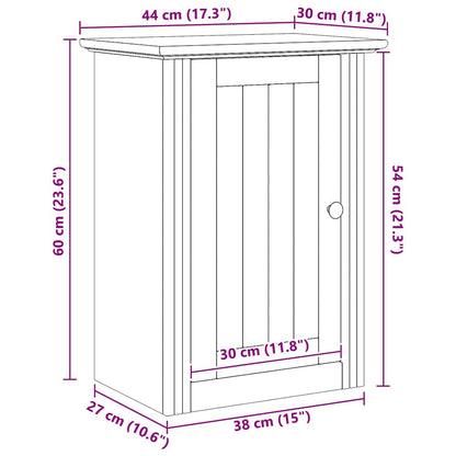 Badkamer wandkast BODO Honingbruin 44 x 30 x 60 cm Bewerkt hout