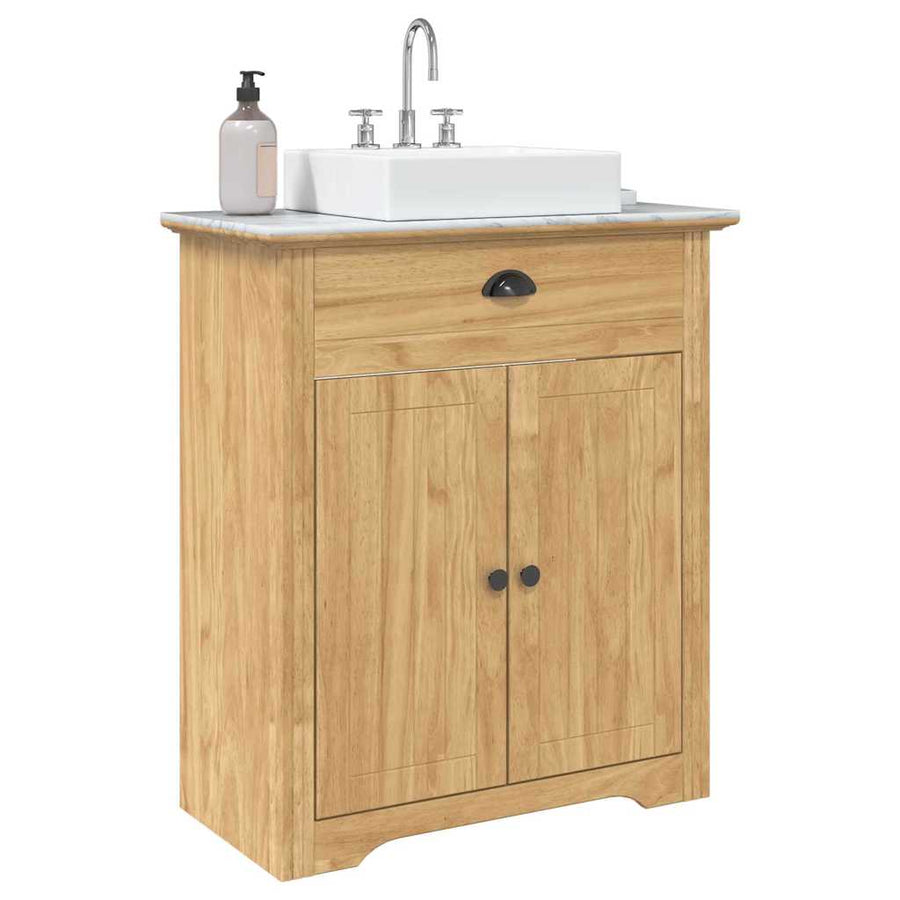Badkamer Kast BODO Honingbruin 70 x 35 x 80 cm Bewerkt hout