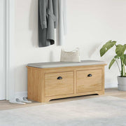 Halbank 118x40x50 cm bewerkt hout honingbruin