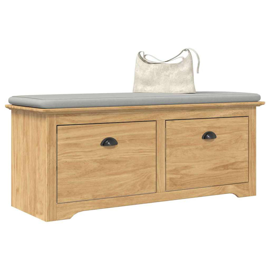 Hal bank BODO Honingbruin 118 x 40 x 50 cm Bewerkt hout