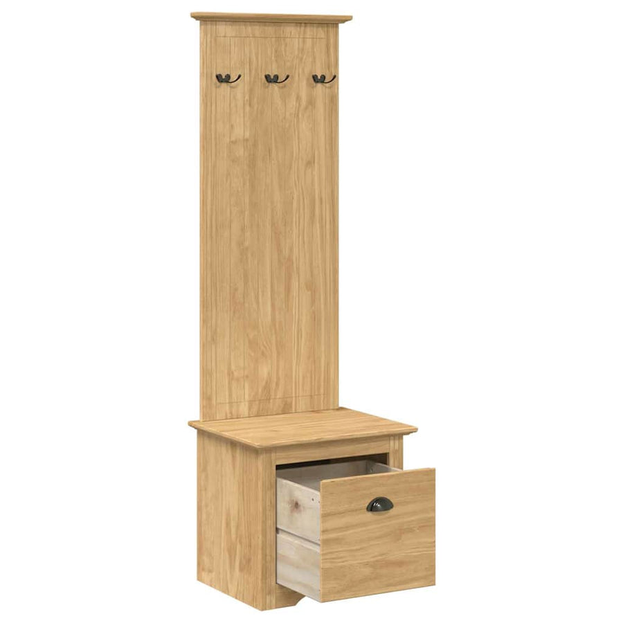 hal kast BODO Honingbruin 50 x 40 x 156,7 cm Bewerkt hout