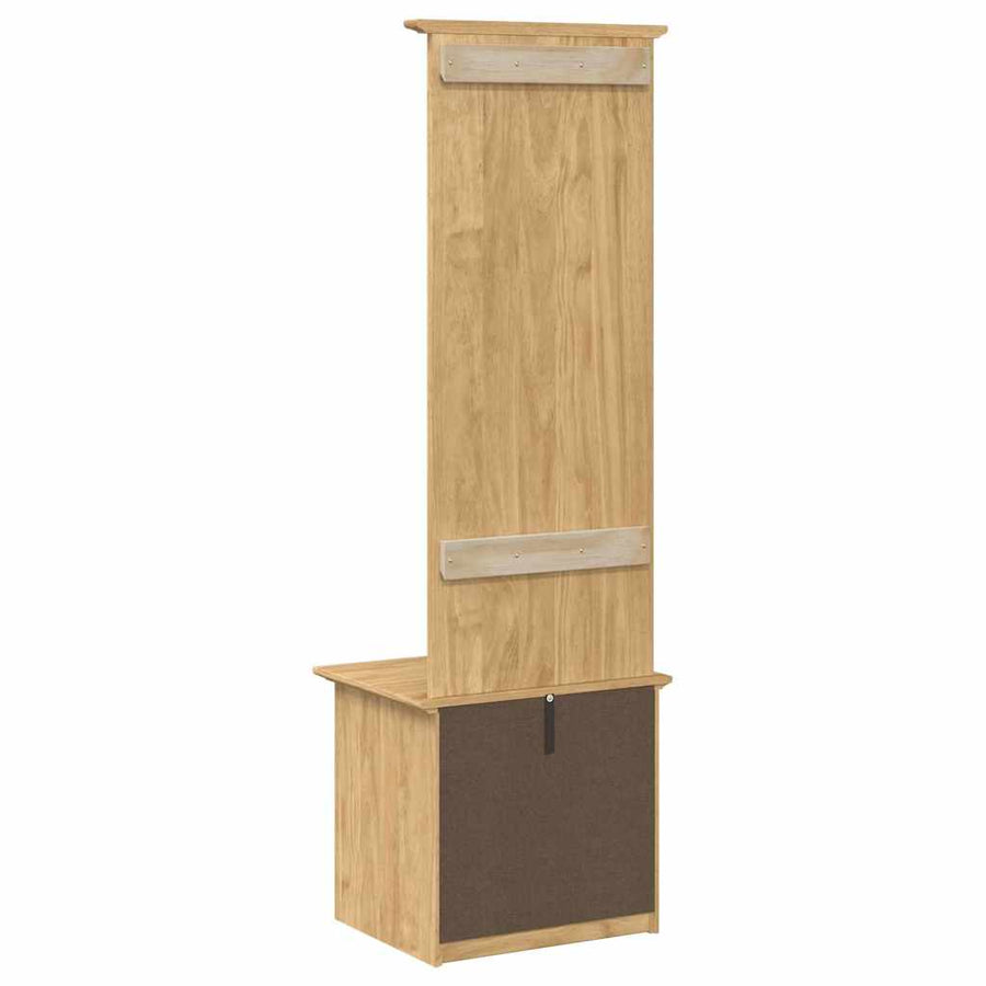 hal kast BODO Honingbruin 50 x 40 x 156,7 cm Bewerkt hout