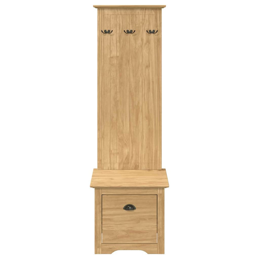 hal kast BODO Honingbruin 50 x 40 x 156,7 cm Bewerkt hout