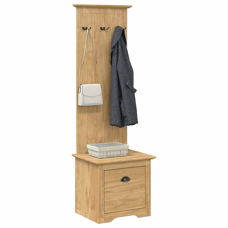 hal kast BODO Honingbruin 50 x 40 x 156,7 cm Bewerkt hout