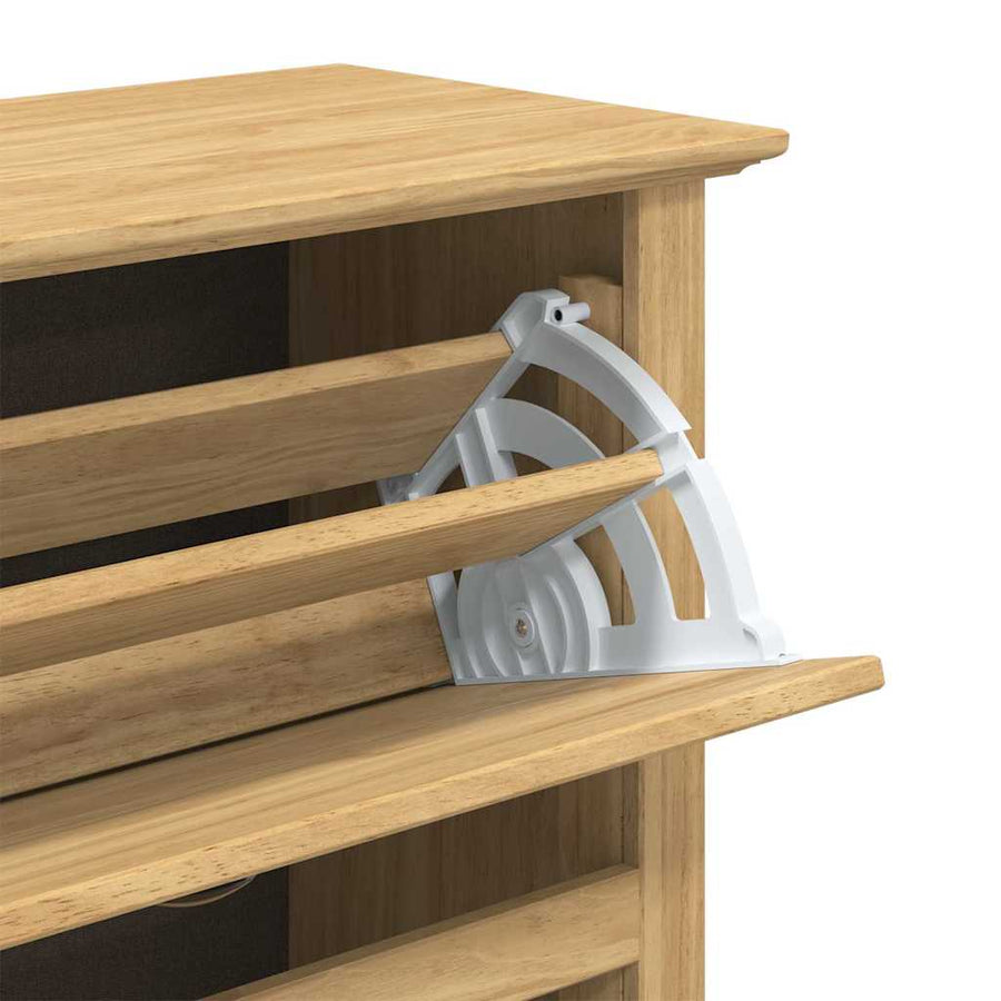 Schoenenrek BODO Honingbruin 80 x 35 x 118 cm Bewerkt hout