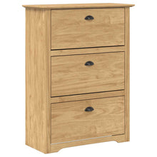 Schoenenrek BODO Honingbruin 80 x 35 x 118 cm Bewerkt hout