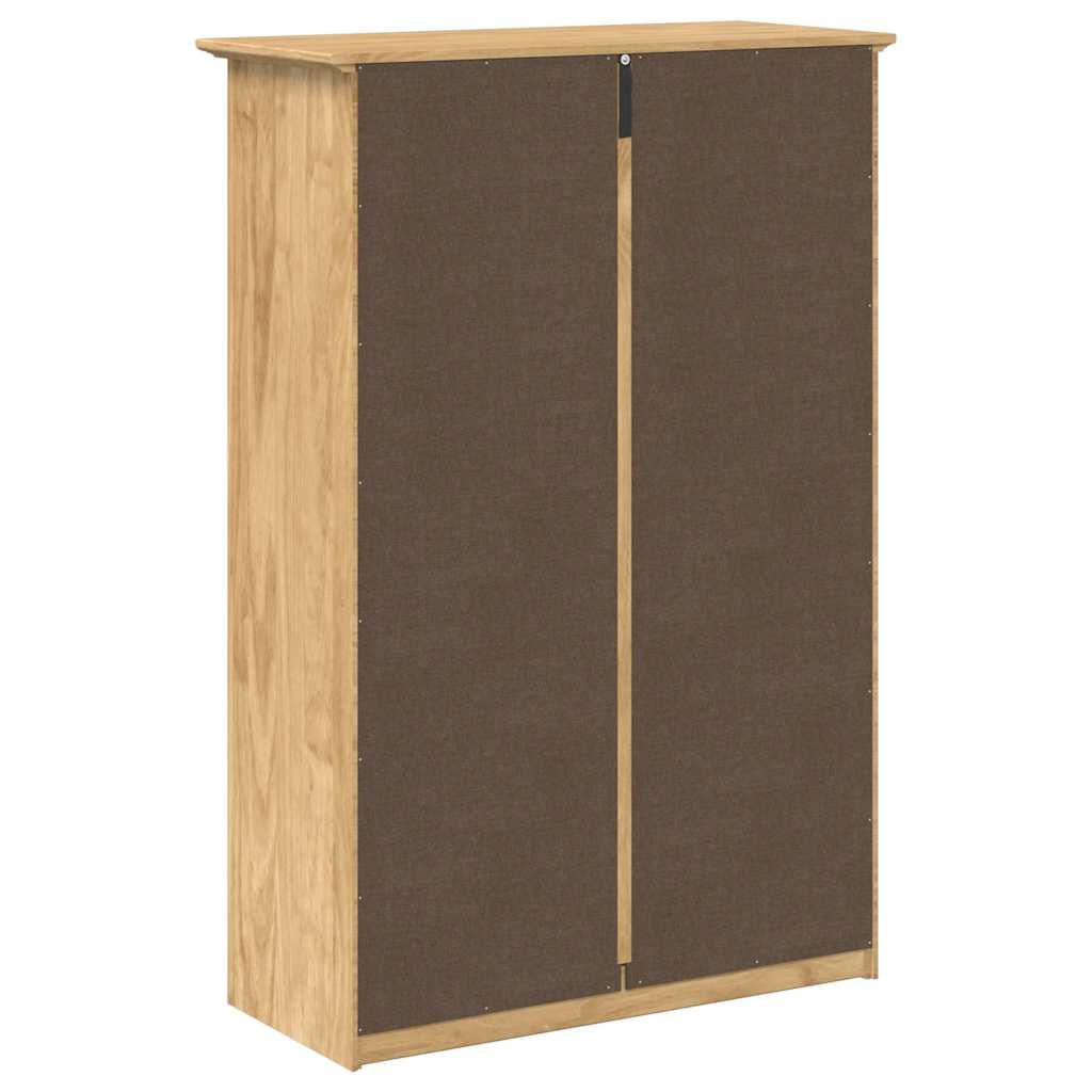 Schoenenrek BODO Honingbruin 80 x 35 x 118 cm Bewerkt hout