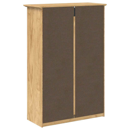 Schoenenrek BODO Honingbruin 80 x 35 x 118 cm Bewerkt hout