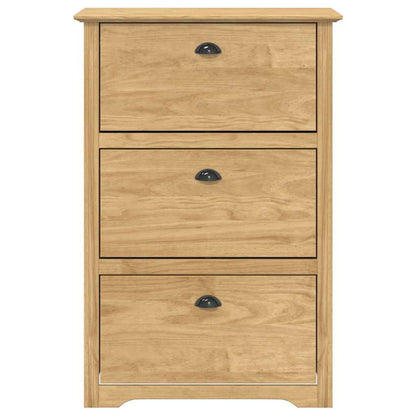 Schoenenrek BODO Honingbruin 80 x 35 x 118 cm Bewerkt hout