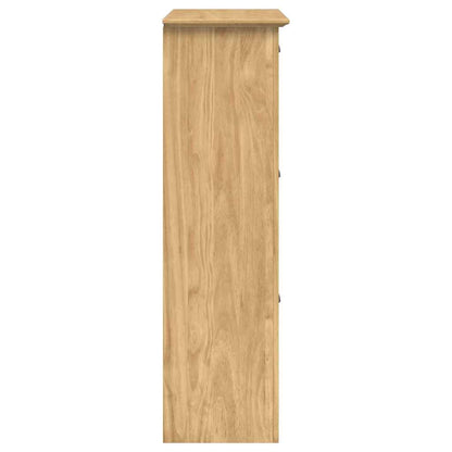 Schoenenrek BODO Honingbruin 80 x 35 x 118 cm Bewerkt hout