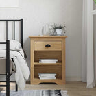 Nachtkastje Bodo 53x38,5x67 cm bewerkt hout honingbruin