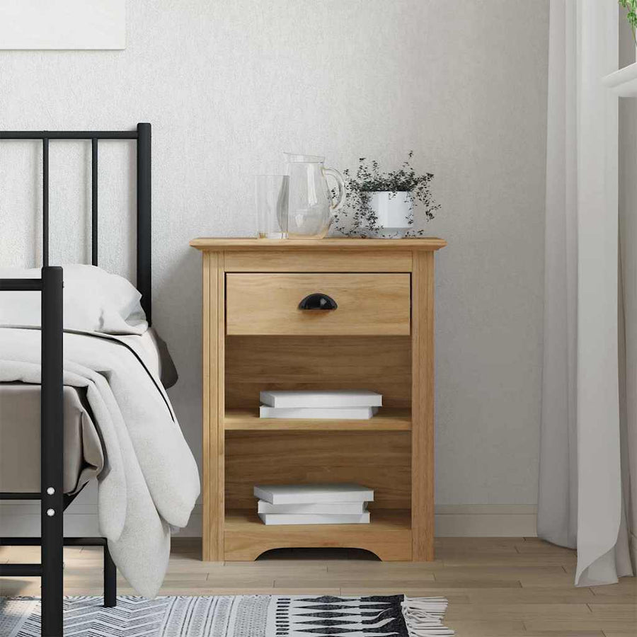 Nachtkastje BODO Honingbruin 53 x 38,5 x 67 cm Bewerkt hout