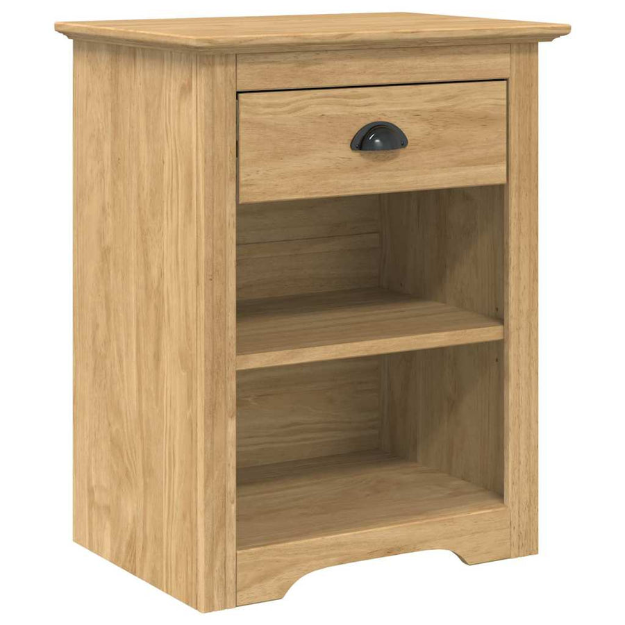 Nachtkastje BODO Honingbruin 53 x 38,5 x 67 cm Bewerkt hout