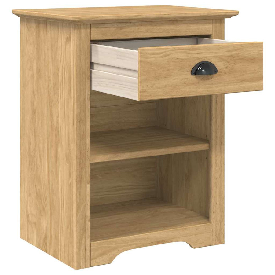 Nachtkastje BODO Honingbruin 53 x 38,5 x 67 cm Bewerkt hout