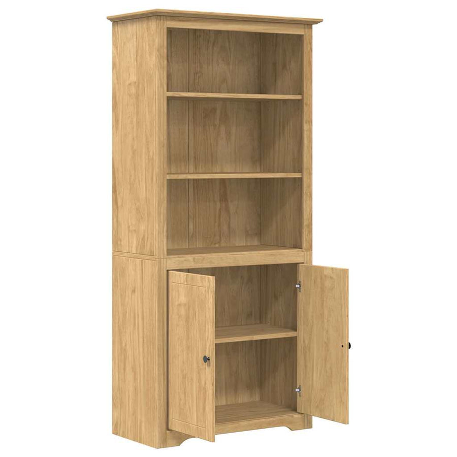 Boekenkast BODO Honingbruin 82 x 40 x 173 cm Bewerkt hout