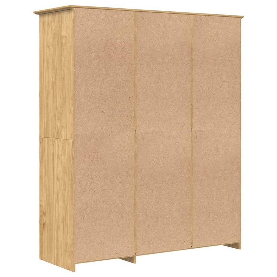 Kledingkast BODO Honingbruin 146 x 53,5 x 173 cm Bewerkt hout