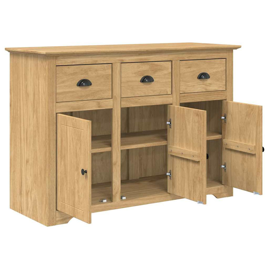 Dressoir BODO Honingbruin 115,5 x 44 x 80 cm Bewerkt hout