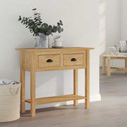 Wandtafel BODO 91x34.7x74 cm honingbruin bewerkt hout