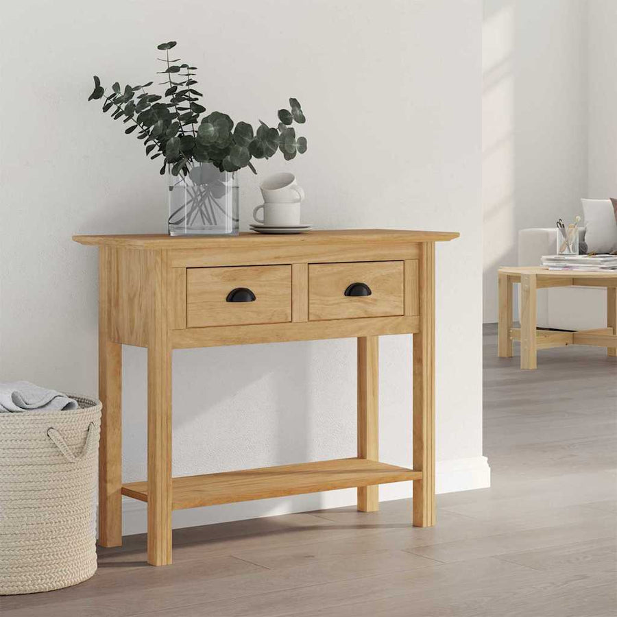 Wandtafel BODO Honingbruin 91 x 34.7 x 74 cm Bewerkt hout