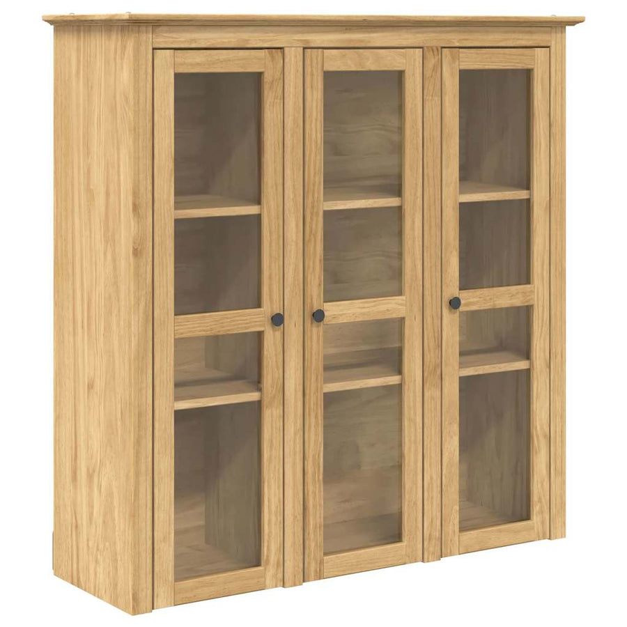 Kast met Glazen Deuren BODO Honingbruin 115,5 x 38,5 x 117,7 cm