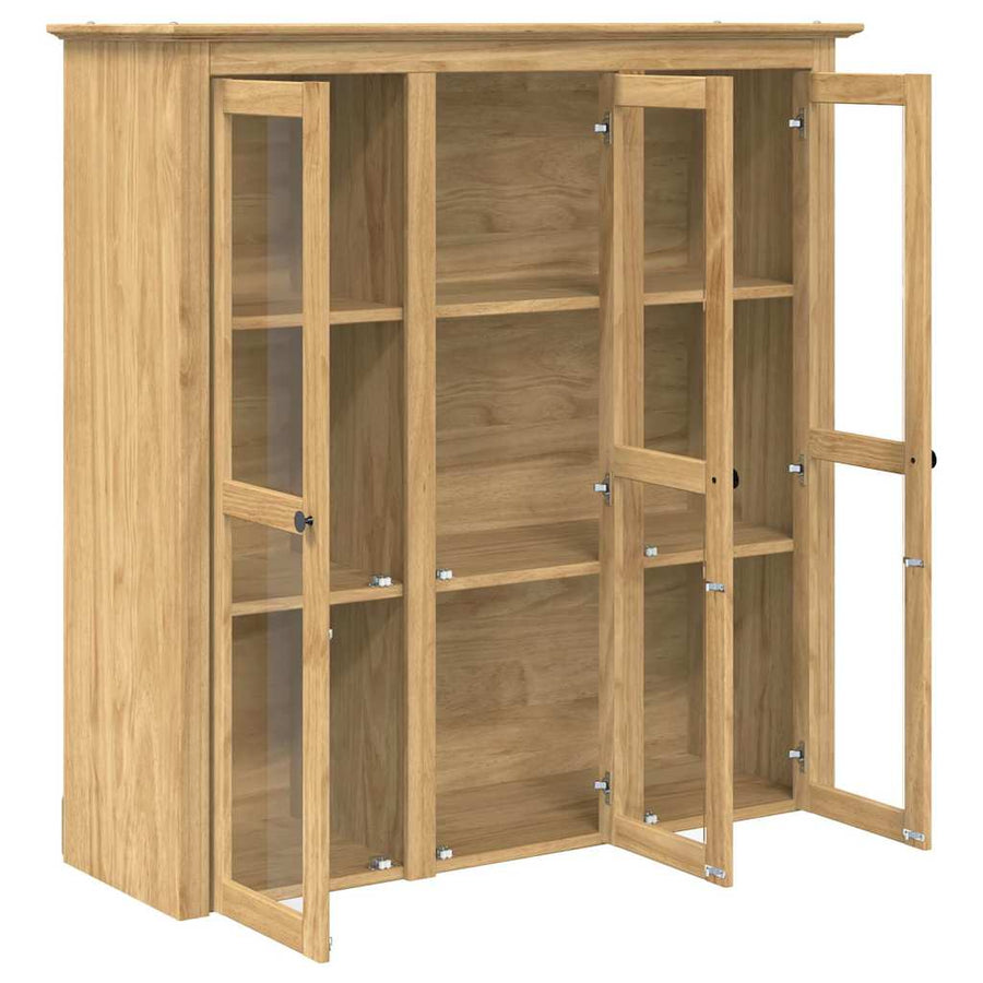 Kast met Glazen Deuren BODO Honingbruin 115,5 x 38,5 x 117,7 cm