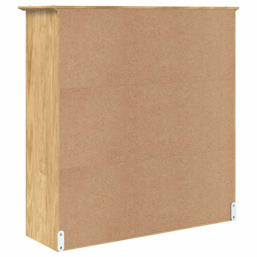 Kast met Glazen Deuren BODO Honingbruin 115,5 x 38,5 x 117,7 cm