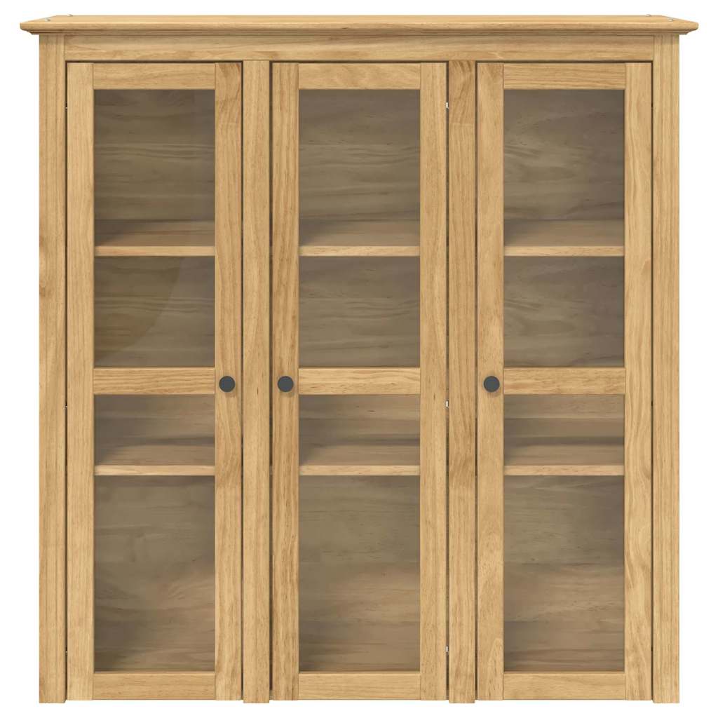 Kast met Glazen Deuren BODO Honingbruin 115,5 x 38,5 x 117,7 cm