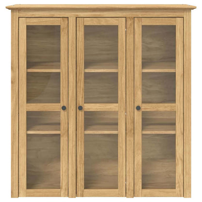 Kast met Glazen Deuren BODO Honingbruin 115,5 x 38,5 x 117,7 cm