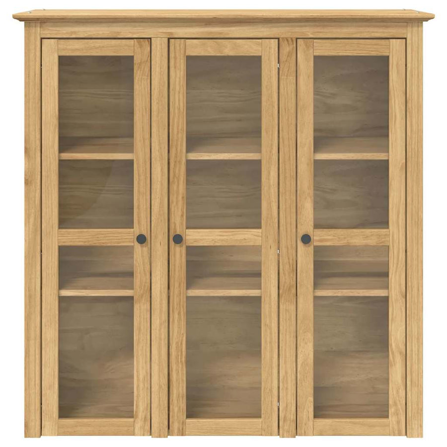 Kast met Glazen Deuren BODO Honingbruin 115,5 x 38,5 x 117,7 cm