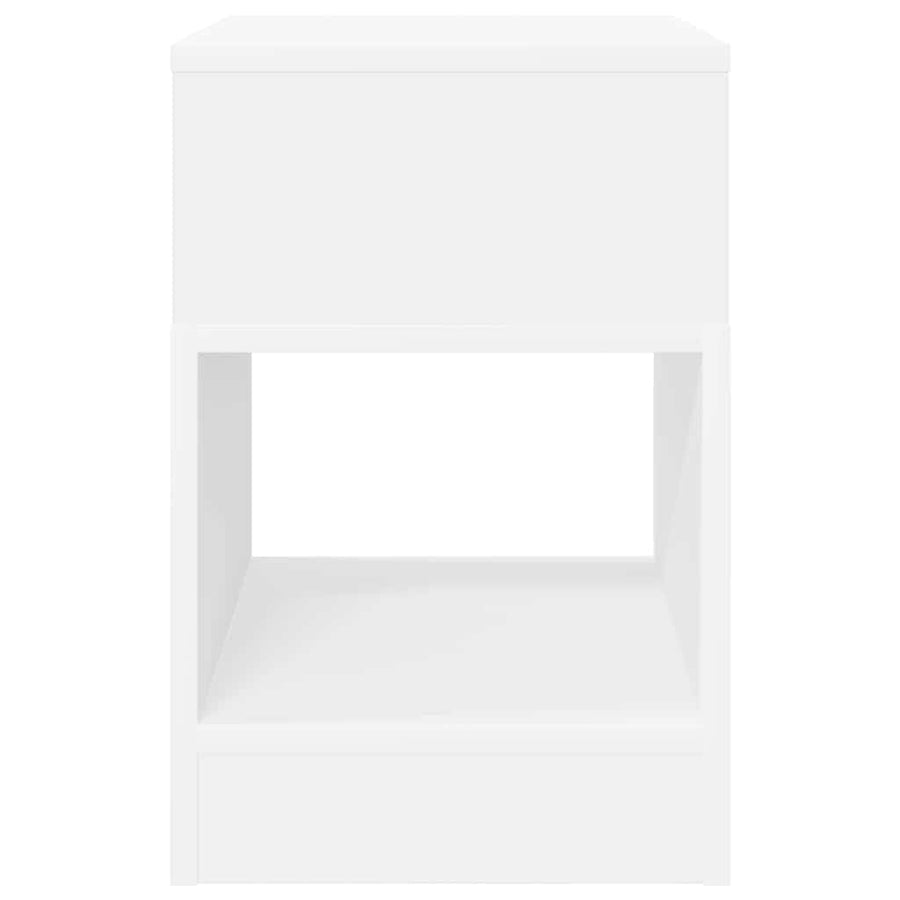 Bijzettafel Wit 30,5 x 30 x 45 cm Bewerkt hout