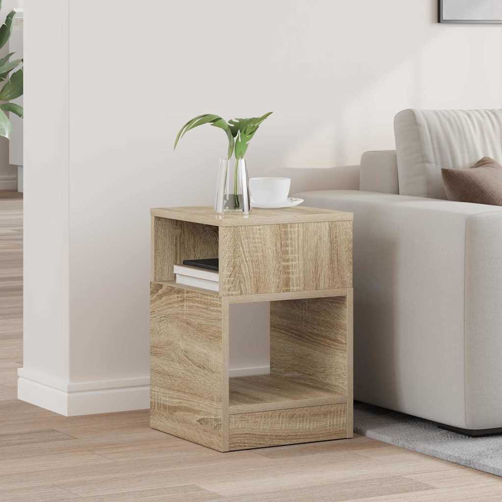 Bijzettafel Sonoma Eiken 30,5 x 30 x 45 cm Bewerkt hout