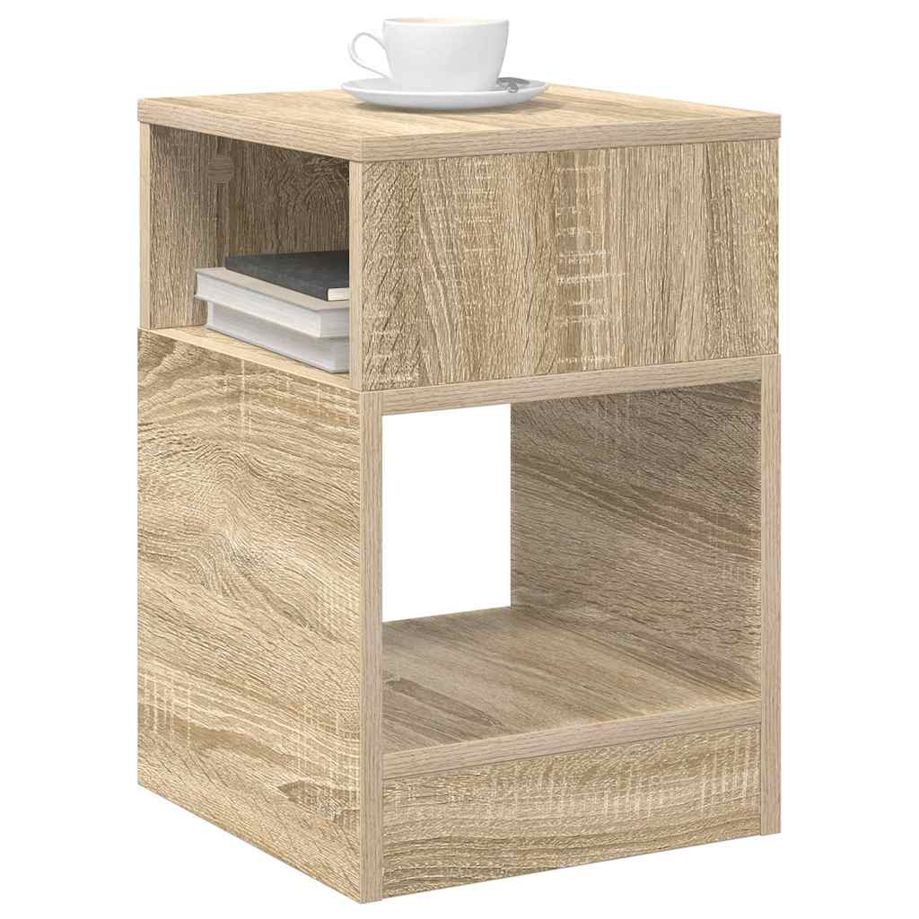 Bijzettafel Sonoma Eiken 30,5 x 30 x 45 cm Bewerkt hout