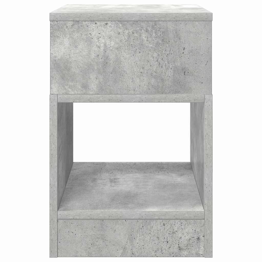 Bijzettafel Beton Grijs 30,5 x 30 x 45 cm Bewerkt hout