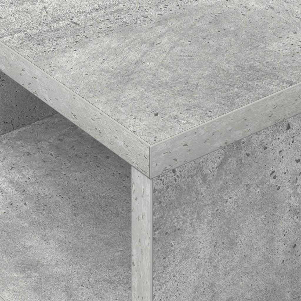 Bijzettafel 2 pcs Beton Grijs 30,5 x 30 x 45 cm Bewerkt hout