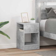 Bijzettafel set 2 stuks 30,5x30x45 cm beton grijs bewerkt hout