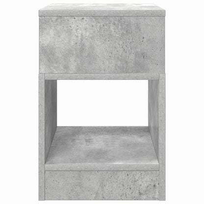 Bijzettafel 2 pcs Beton Grijs 30,5 x 30 x 45 cm Bewerkt hout
